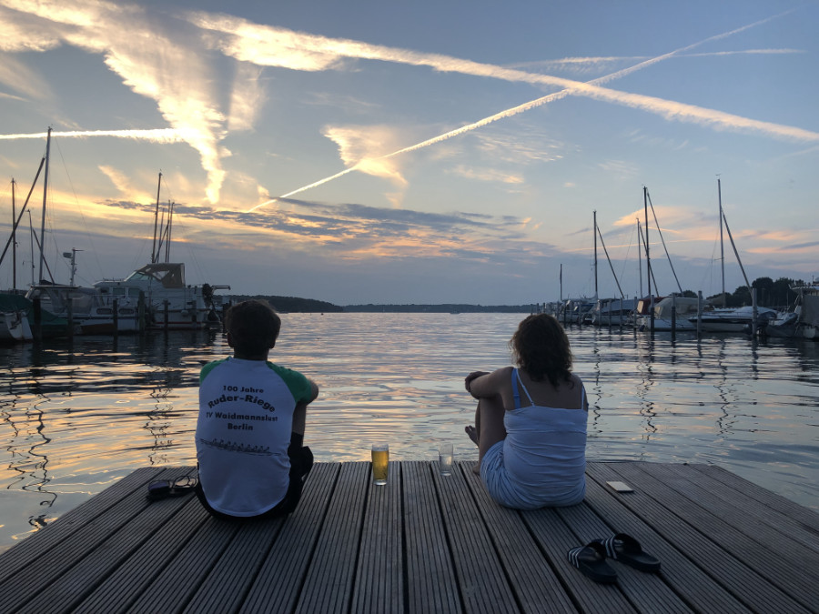 Abendstimmung nach der Rudertour zum Wannsee
